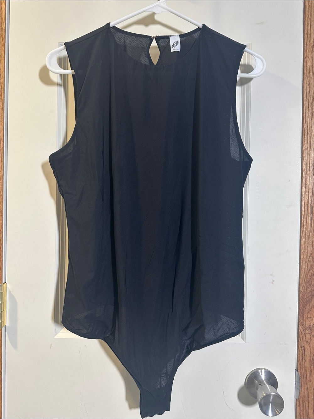Sleeveless Black Mesh Bodysuit
